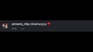 Screenshot of Anna Riley's comment on Shelby Schwellenbach's Instagram post (Image from - Instagram.com/@shelbyschwellenbach)